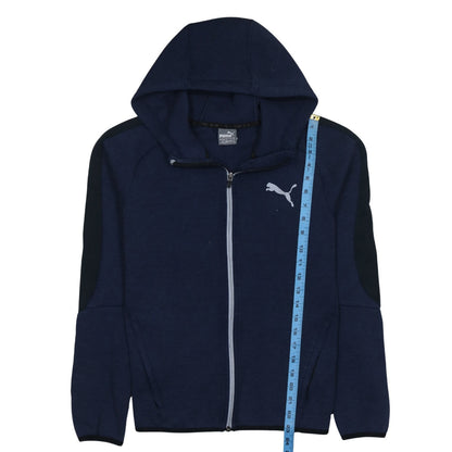 Puma Men's Blue Full Zip Hoodie Size S Lightweight Sportswear