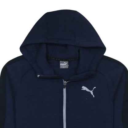 Puma Men's Blue Full Zip Hoodie Size S Lightweight Sportswear