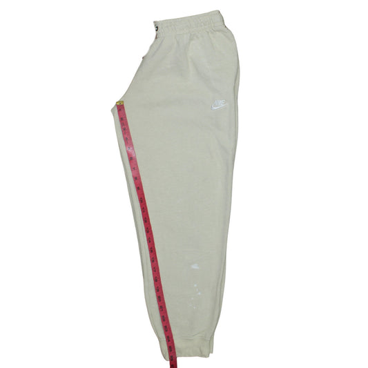 Nike Men's Beige Jogger Sweatpants M Cotton Blend Drawstring Waist
