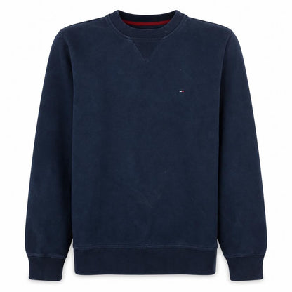 Tommy Hilfiger Men's Blue Crew Neck Pullover Sweatshirt Small