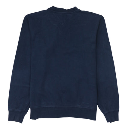 Tommy Hilfiger Men's Blue Crew Neck Pullover Sweatshirt Small