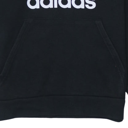 Adidas Boys Black Pullover Hoodie 13-14 Years Regular Fit Fleece Sweatshirt
