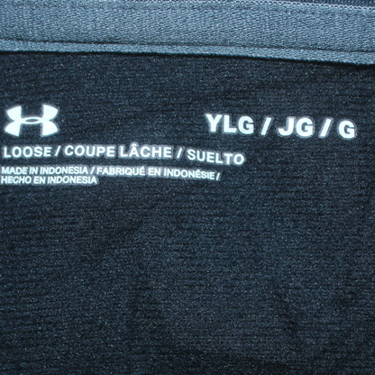 Under Armour Boys Grey Black Track Jacket YLG 13 Years Full Zip Polyester