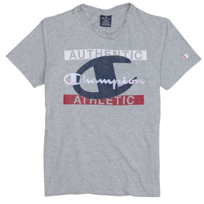 Champion Men’s Grey Athletic Graphic Crew Neck T-Shirt Small