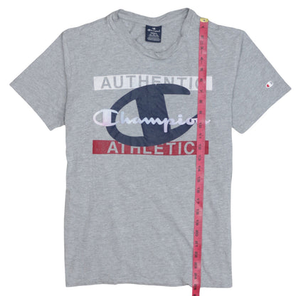 Champion Men’s Grey Athletic Graphic Crew Neck T-Shirt Small