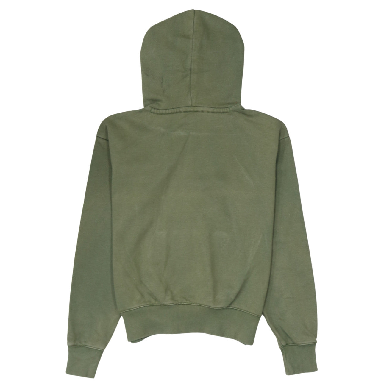 Champion Womens Khaki Green Pullover Hoodie XS Cotton Blend Logo