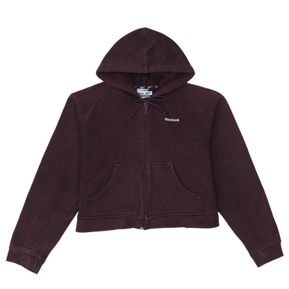 Reebok Women's Maroon Full Zip Hoodie Size L Classic Fit
