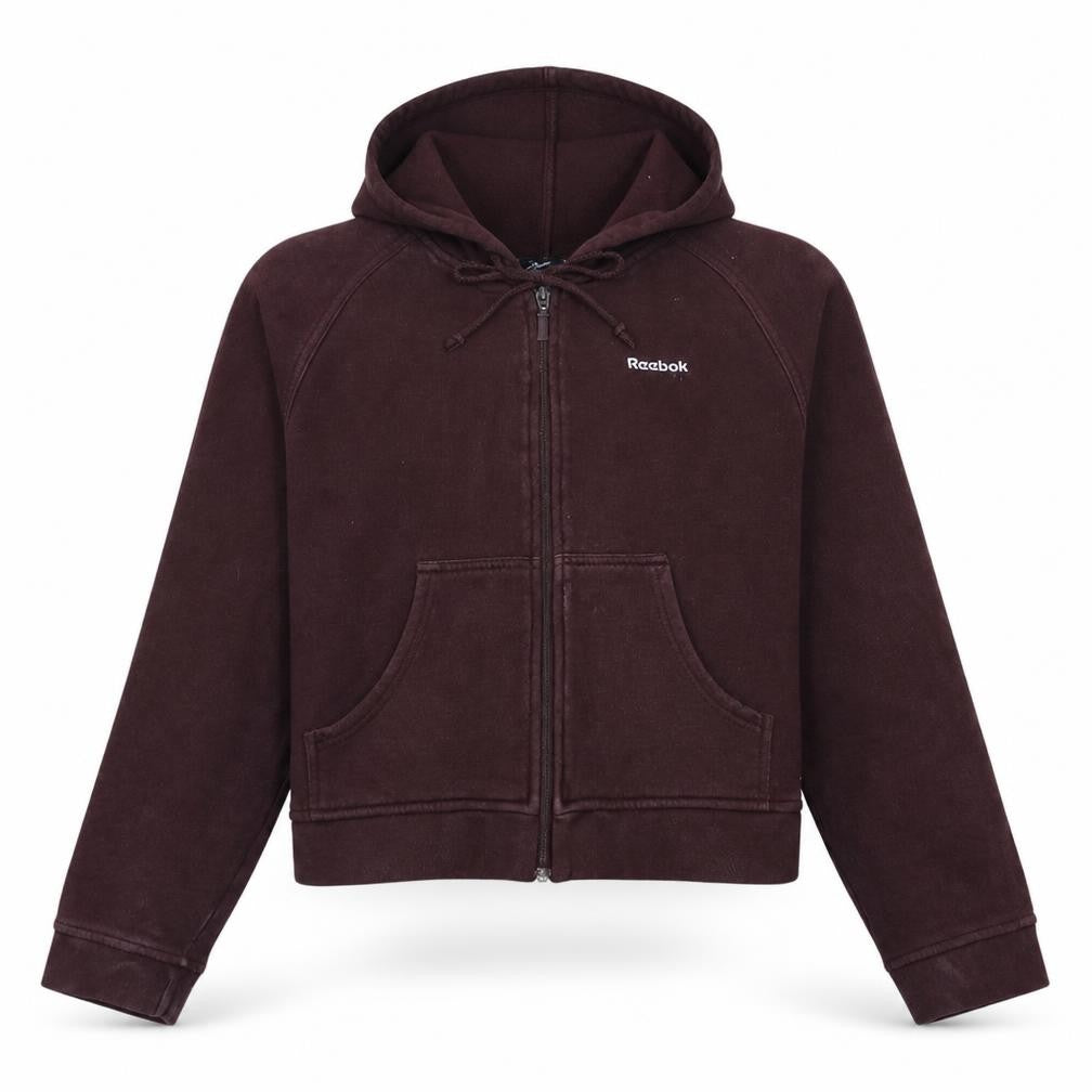 Reebok Women's Maroon Full Zip Hoodie Size L Classic Fit