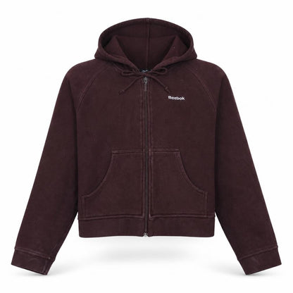 Reebok Women's Maroon Full Zip Hoodie Size L Classic Fit