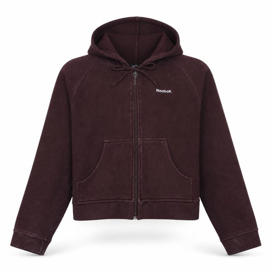 Reebok Women's Maroon Full Zip Hoodie Size L Classic Fit