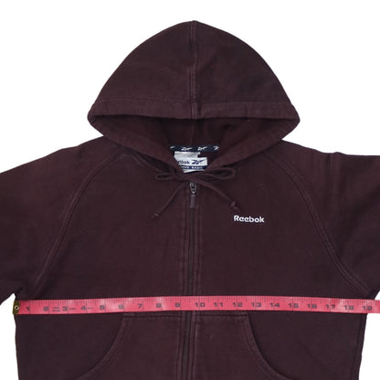 Reebok Women's Maroon Full Zip Hoodie Size L Classic Fit