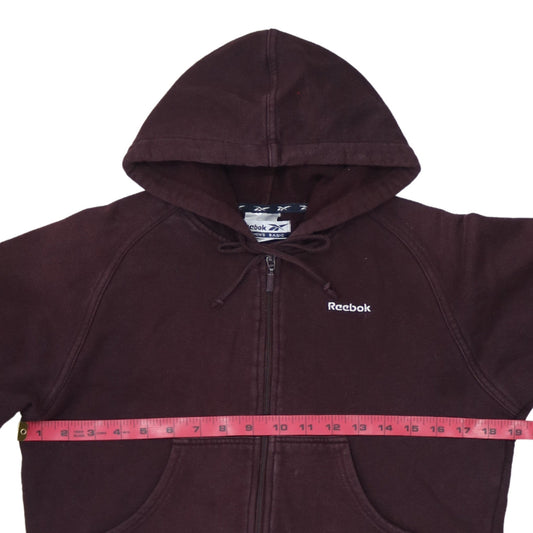 Reebok Women's Maroon Full Zip Hoodie Size L Classic Fit