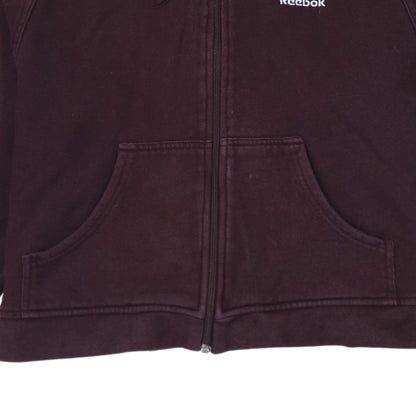 Reebok Women's Maroon Full Zip Hoodie Size L Classic Fit