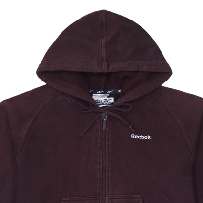 Reebok Women's Maroon Full Zip Hoodie Size L Classic Fit
