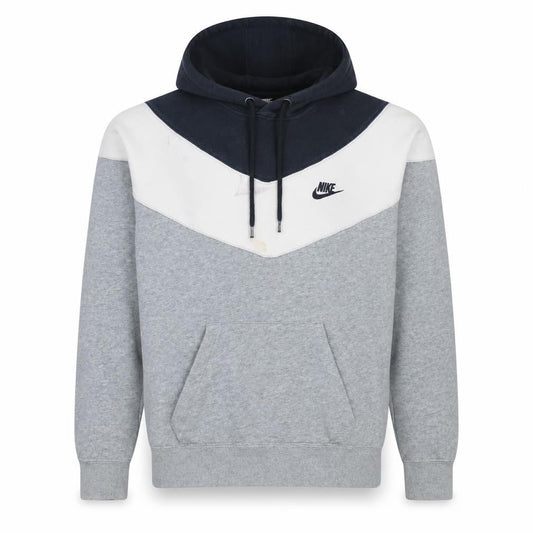 Nike Men’s Grey Pullover Hoodie M Sports Fleece Logo