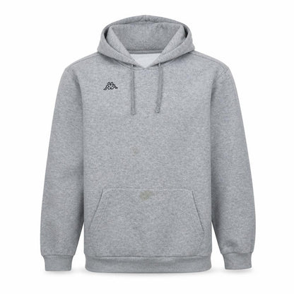 Kappa Men's Grey 2XL Pullover Hoodie with Logo and Pocket