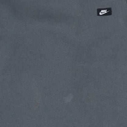 Nike Men’s Grey Small Pullover Sweatshirt Crew Neck Logo Zip Pocket