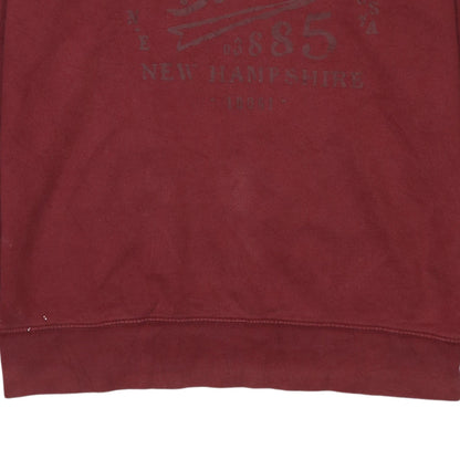 Timberland Men's Red Pullover Hoodie M Graphic Print Fleece