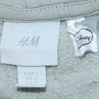 H&M Women’s Beige Disney Mickey Hoodie Size L Pullover Sweatshirt