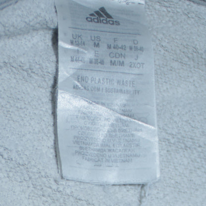 Adidas Women Grey 1/4 Zip Sweatshirt Medium Classic Logo Pullover