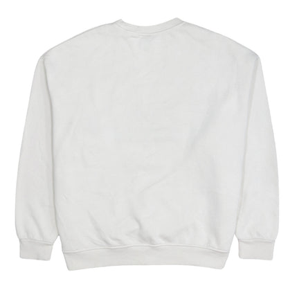 Primark NFL Women White Medium Pullover Sweatshirt Jets Graphic Print