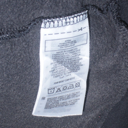 Adidas Men's Black Pullover Hoodie L Logo Fleece Sportswear