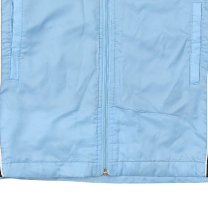 Adidas Boys Blue Hooded Full Zip Winter Puffer Jacket Age 7 Years