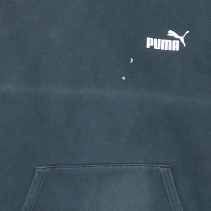 Puma Men’s Black Pullover Hoodie Small Regular Fit Logo Fleece