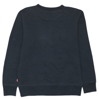 Levi's Boys Black Logo Crew Neck Pullover Sweatshirt Size 12 Years