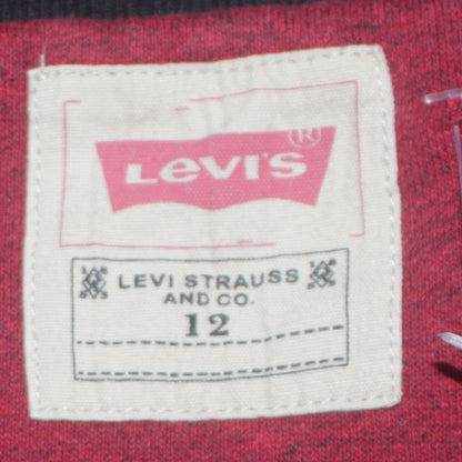 Levi's Boys Black Logo Crew Neck Pullover Sweatshirt Size 12 Years