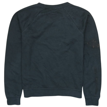 Nike Womens Black XS Pullover Sweatshirt Crew Neck Logo Print