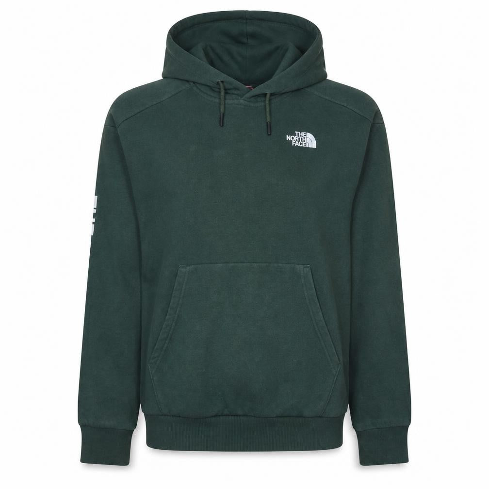 The North Face Womens Green Pullover Hoodie Size M Graphic Print