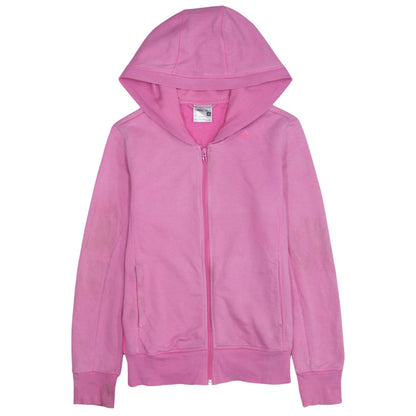 Adidas Women Pink Full Zip Hoodie Small Climalite Sport Essentials