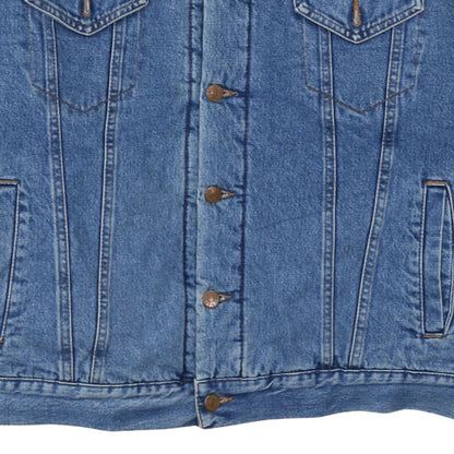 Diesel Men's Blue Denim Sherpa Lined Basic Jacket 2XL