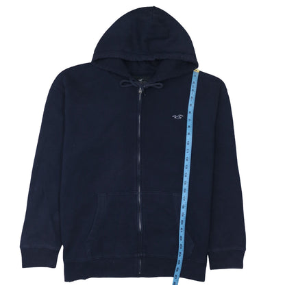 Hollister Men’s Blue Full Zip Hoodie XL Fleece Classic Style