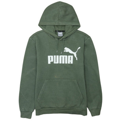 Puma Men's Green Pullover Hoodie Small Regular Fit Fleece