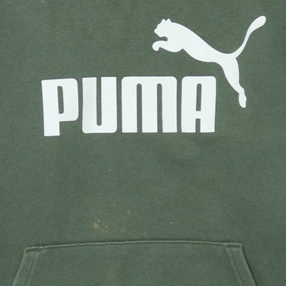 Puma Men's Green Pullover Hoodie Small Regular Fit Fleece