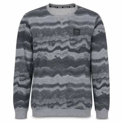 Adidas Men's Grey Camouflage Crew Neck Pullover Sweatshirt Size S