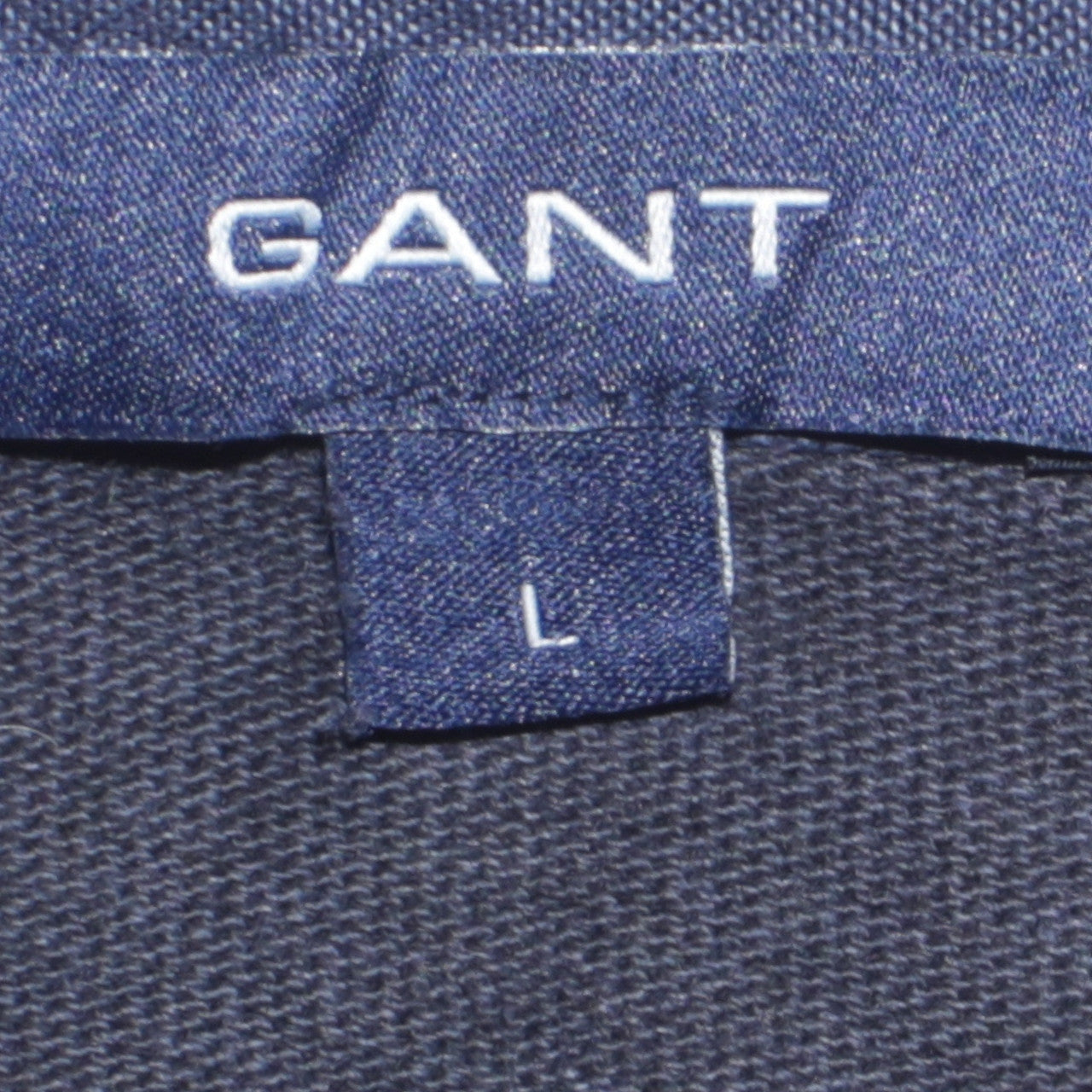 GANT Men's Blue Collared Henley Sweatshirt Size L