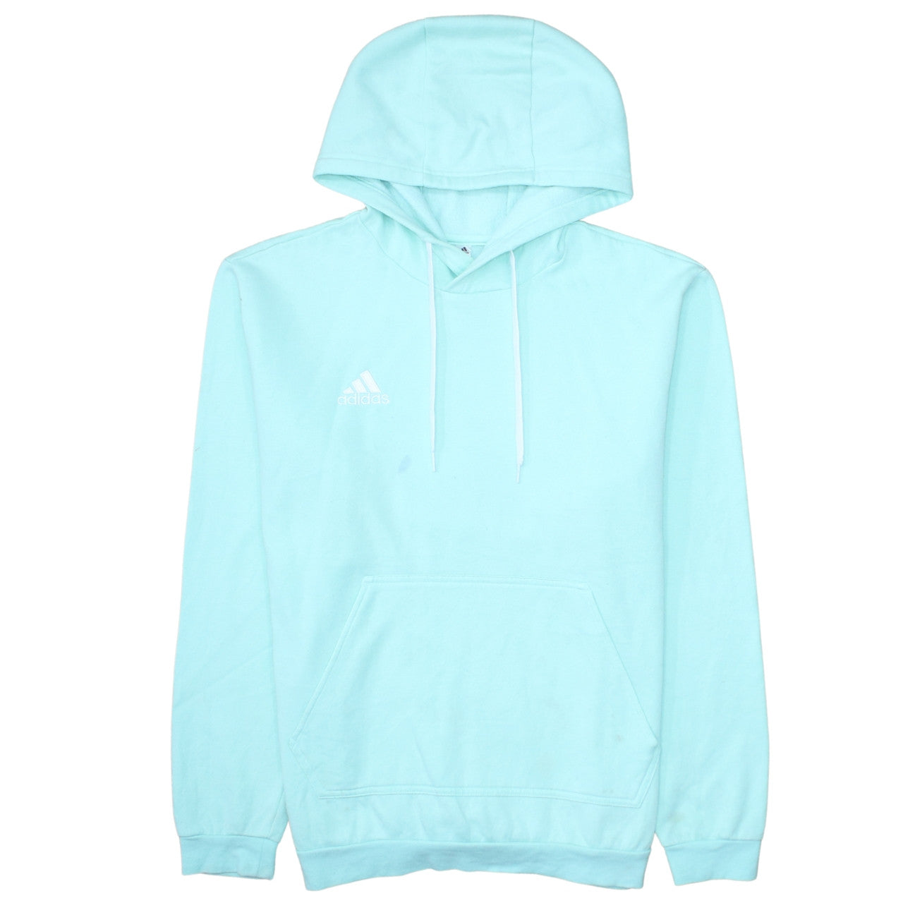 Adidas Men's Blue Pullover Hoodie Size L Sports Fleece Sweatshirt
