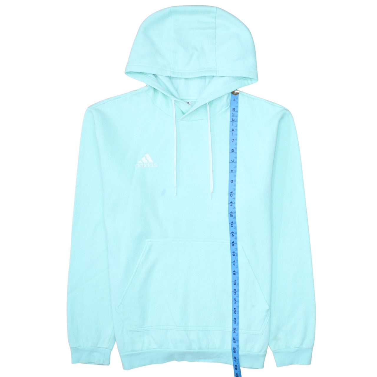 Adidas Men's Blue Pullover Hoodie Size L Sports Fleece Sweatshirt