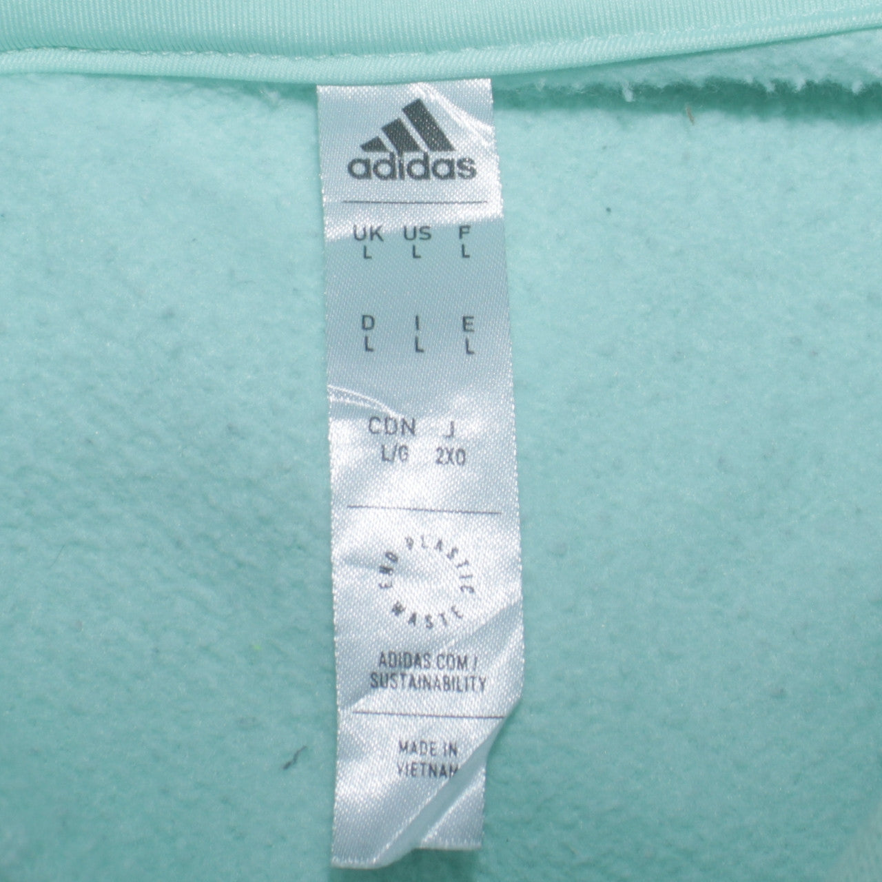 Adidas Men's Blue Pullover Hoodie Size L Sports Fleece Sweatshirt