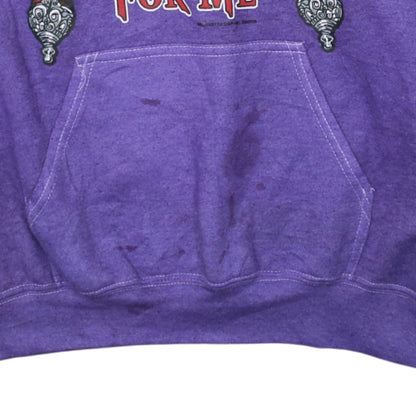 Gildan Men's Purple Pirate Graphic Pullover Hoodie Size M