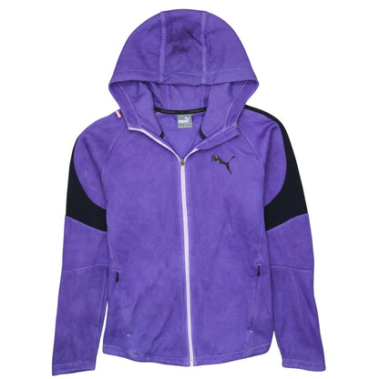 Puma Men's Purple Full Zip Hooded Fleece Hoodie Size M