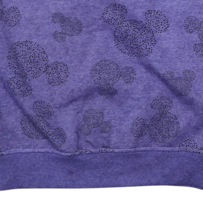 Disney Women Purple Mickey Mouse Pullover Sweatshirt XS