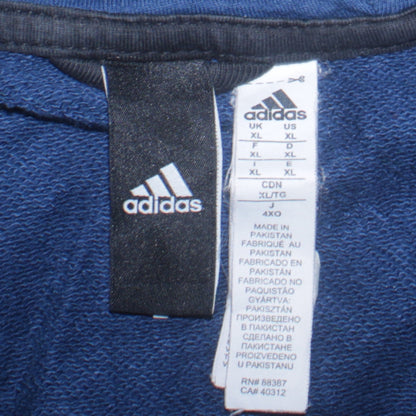 Adidas Men's Blue XL Full Zip Hoodie Sweatshirt Sportswear
