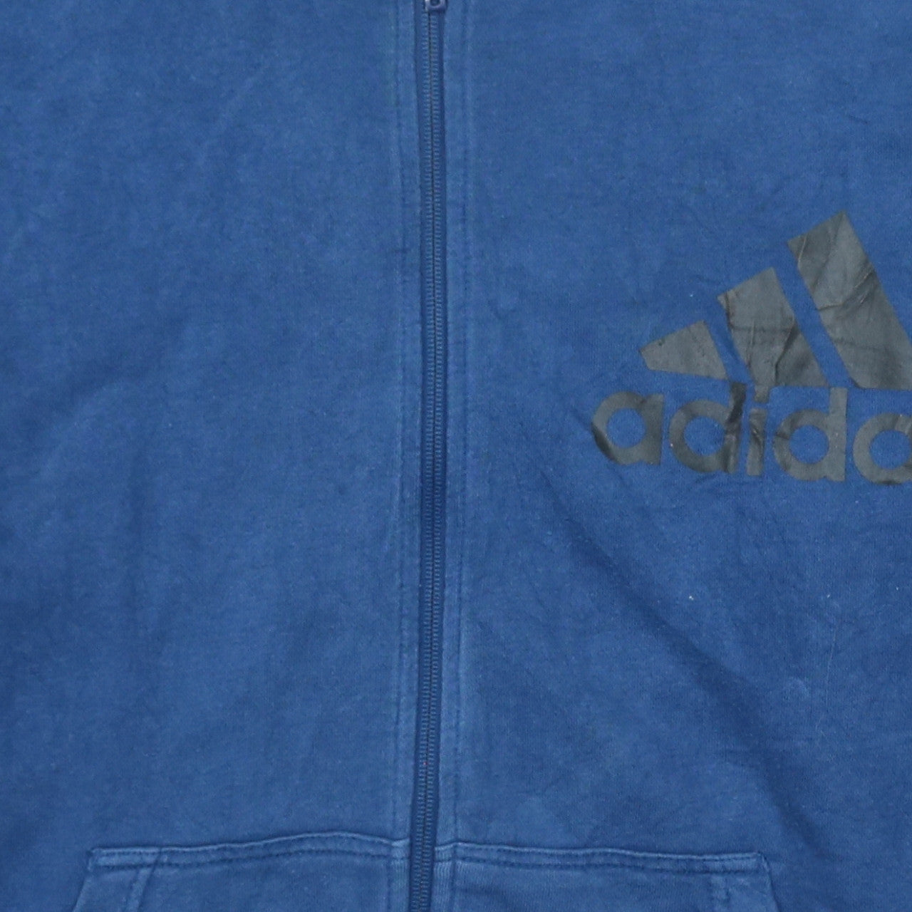 Adidas Men's Blue XL Full Zip Hoodie Sweatshirt Sportswear