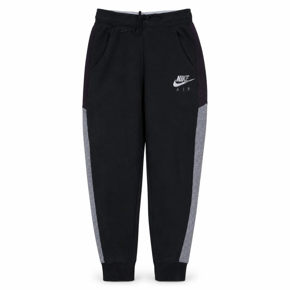 Nike Air Men's Black Colourblock Joggers Size S Fleece Tapered Trousers