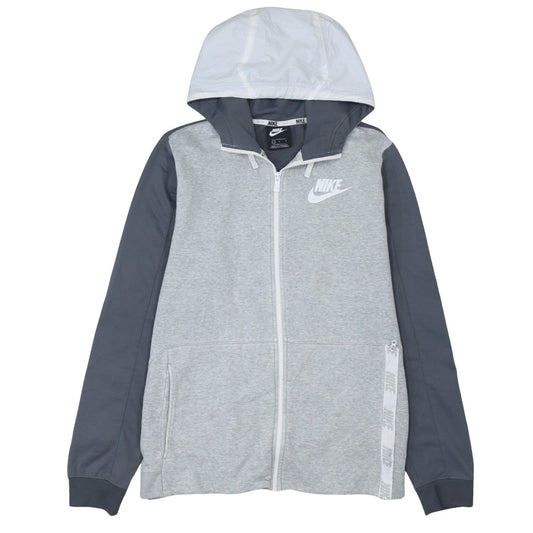 Nike Men's Grey Full Zip Hoodie L Lightweight Sportswear