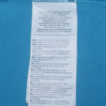 Nike Men’s Blue Full Zip Hoodie Size S Regular Fit Logo Sweatshirt